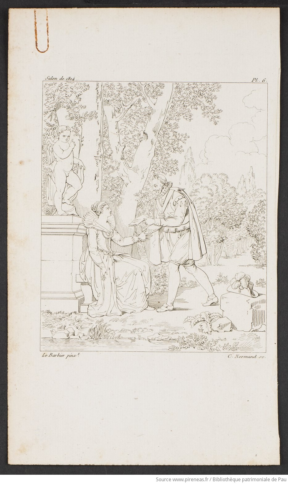 Henri IV et Henriette d'Entragues / Le Barbier (dessinateur)