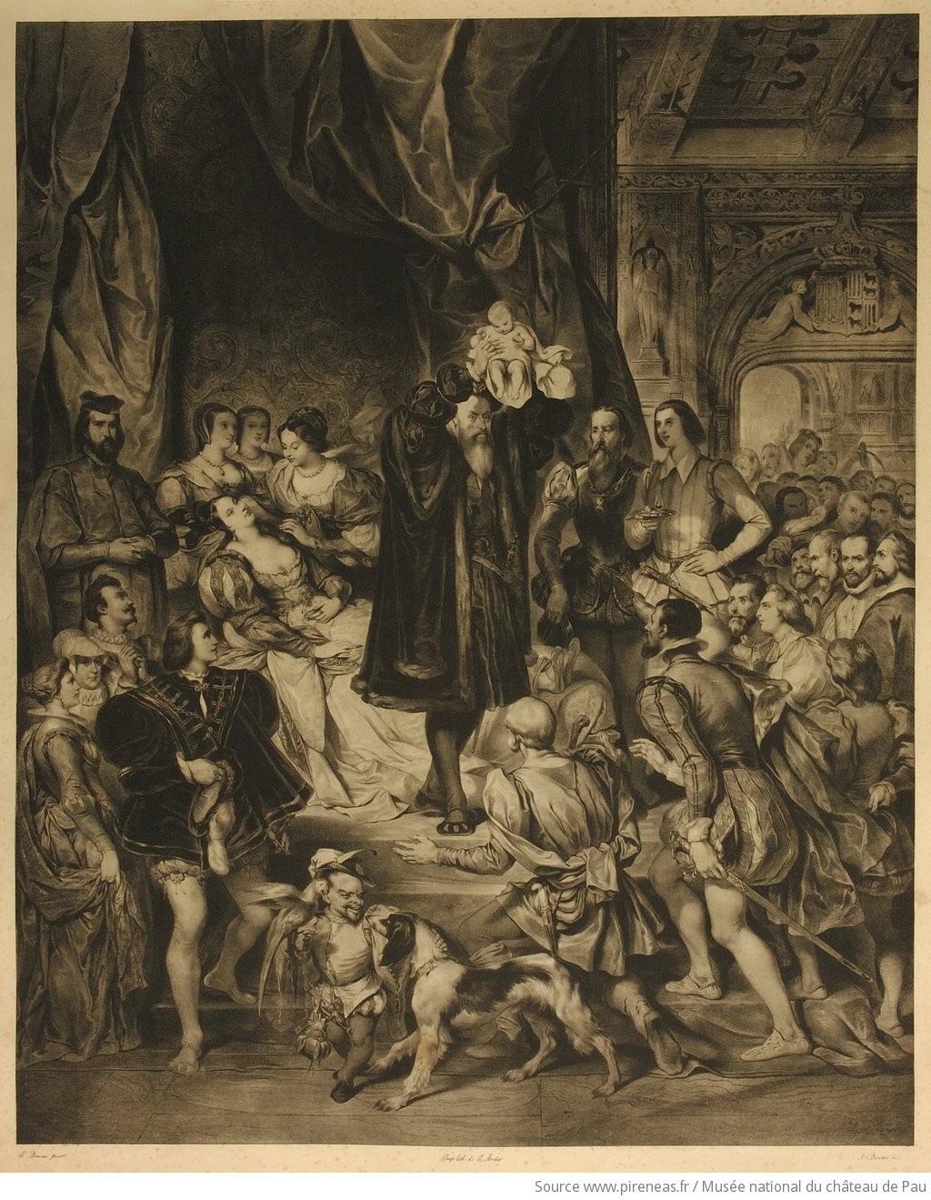 Naissance de Henri IV / Devéria, Eugène (1805-1865)