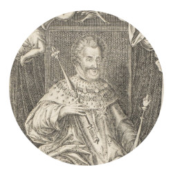  Portrait d'Henri IV en pied assis sur son trône