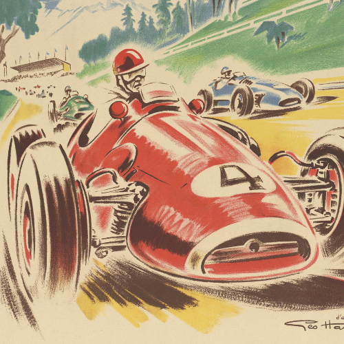 Détail de : Grand prix de Pau ; 1950/1960 ; affiche publicitaire ; Bibliothèque Patrimoniale 