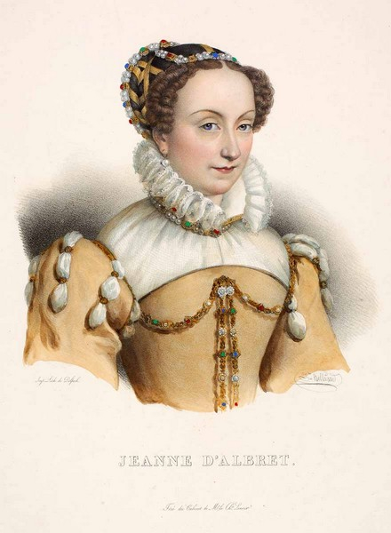 Portrait de Jeanne d'Albret en buste ; 1826 ; Musée National du Château de Pau, affiche publicitaire ;cote P.1182