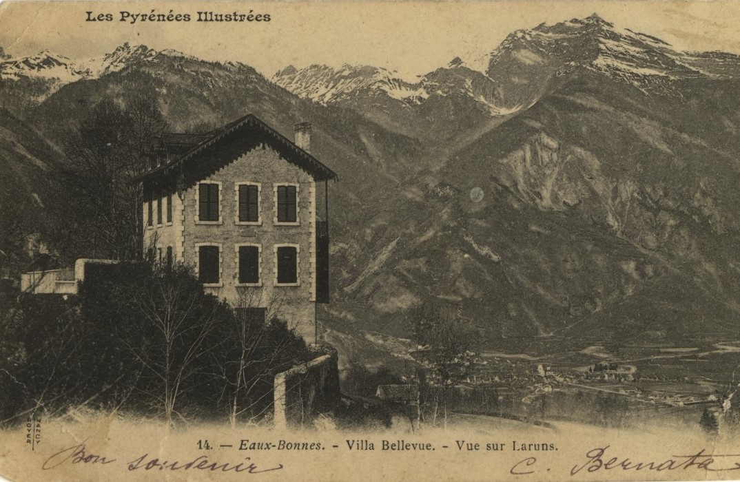 Eaux-Bonnes : Villa Bellevue - Vue sur Laruns