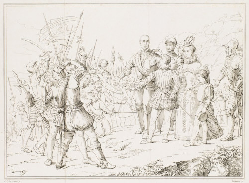 Henri IV âgé de 15 ans nommé Généralissime après la bataille de Jarnac / Laval, P. L. de (peintre)